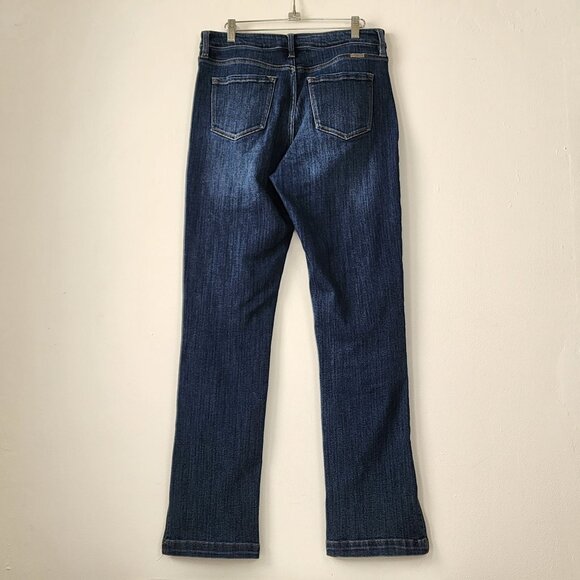 KanCan LA Constance Essentials High Rise Bootcut Jeans Side Slit Dark Wash Denim - Picture 7 of 16